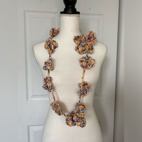 Infinity Floral Knitted Scarf - Picture 1 of 3